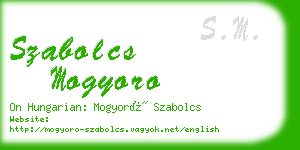 szabolcs mogyoro business card